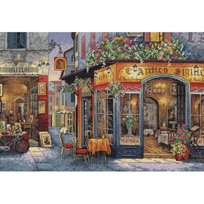 Dimensions European Bistro Cross Stitch Kit - 41cm x 28cm