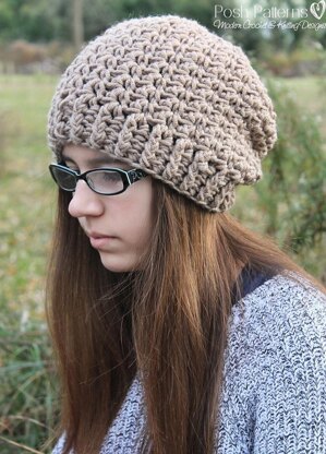Mini Shells Slouchy Hat Crochet Pattern 298