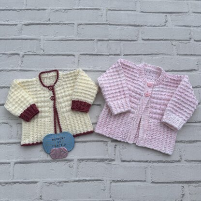 Sally Baby cardigan Knitting pattern 0-9mths