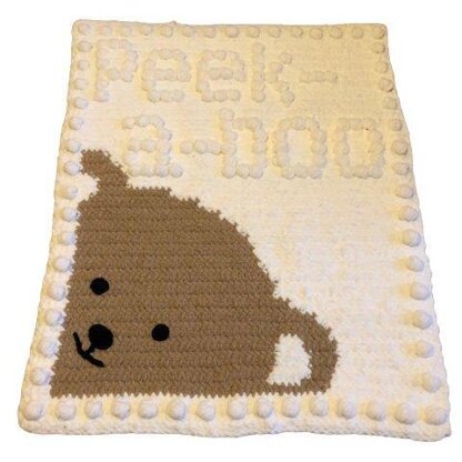 Chunky Peek-a-boo Bear Baby Blanket