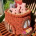 Three Little Pigs and the Big Bad Wolf Straw, Stick and Brick Houses Amigurumi