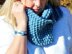 Winter Blues Double wrap Scarf with Toggle