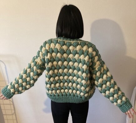 Bubble stitch cardigan #2