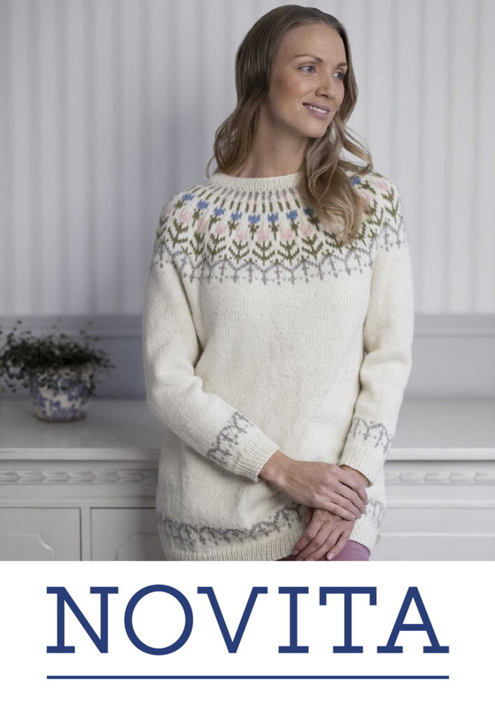 Tulip-FairIsle Jumper in Novita Nordic Wool - Downloadable PDF