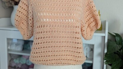 Peach Blossom Crochet Top