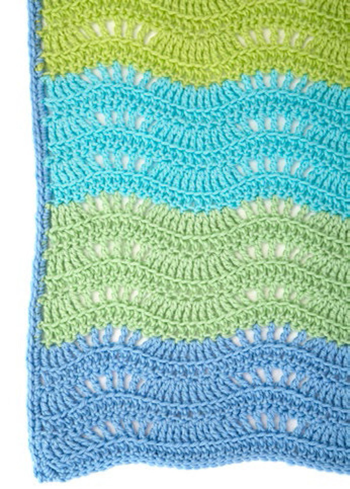 Cool Breeze Baby Ripple Blanket in Red Heart Soft Baby Steps LW3337EN Downloadable PDF LoveCrafts