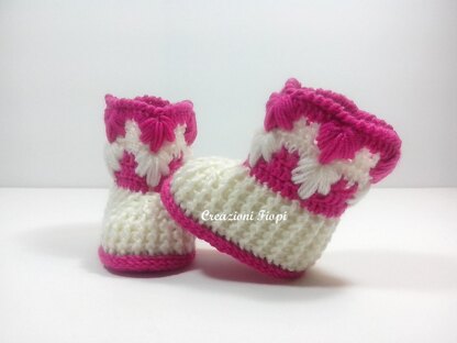 Puff Aloe Stitch Baby booties