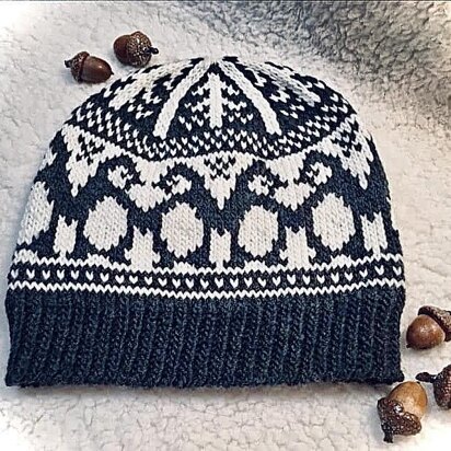 Penguin March Knit Hat - knitting pattern