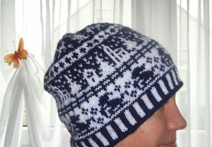 Village in the snow beanie