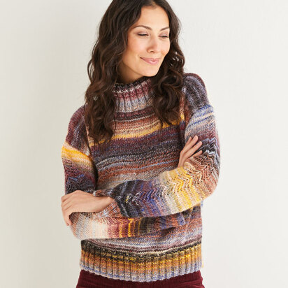 Sirdar 10139 Roll Neck Sweater in Jewelspun PDF