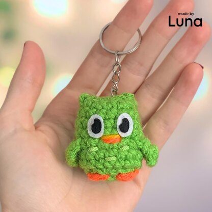 Duolingo Owl Crochet Pattern | Keychain Amigurumi Inspired by Duo