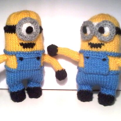 Minion style bob and stuart toys - knitting pattern