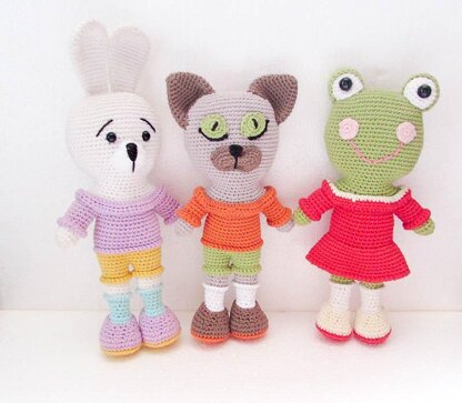 Amigurumi Animals Cat Frog Rabbit