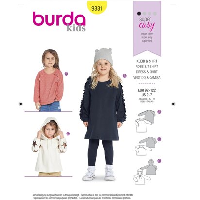 Burda Style Child's Sportswear B9331 - Paper Pattern, Size
