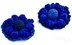 Royal Blue. Genia Crocheted Scarf & Flower Pins