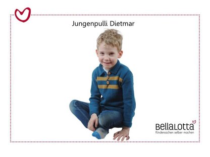 Strickanleitung Jungenpulli Dietmar in den Größen 98 bis 128, von 3-8 Jahre