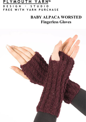 Fingerless Gloves in Plymouth Baby Alpaca Worsted - F181