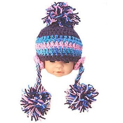 Flower Earflap Hat #197