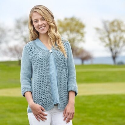 695 Anika Cardigan - Knitting Pattern for Women in Valley Yarns Brimfield