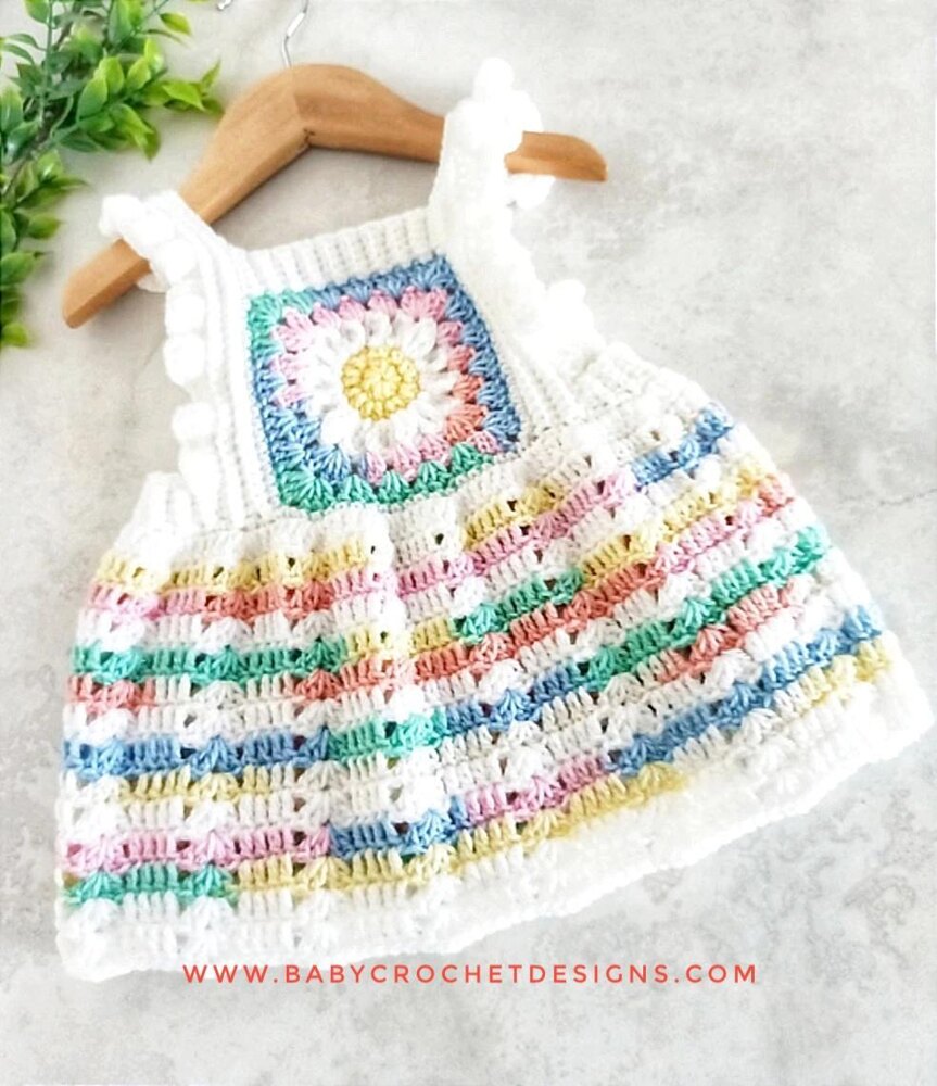 Handmade Daisy Crochet Dress