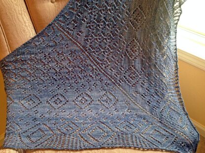 Purple Diamonds Shawl