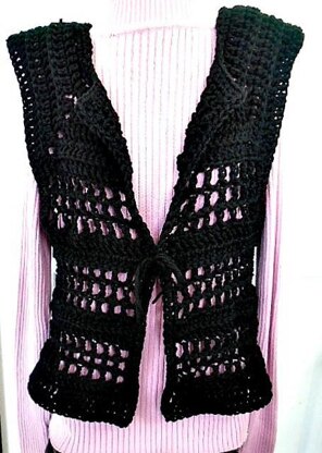 966 black mesh vest