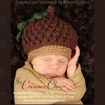Acorn Cap Hat - Crochet Pattern