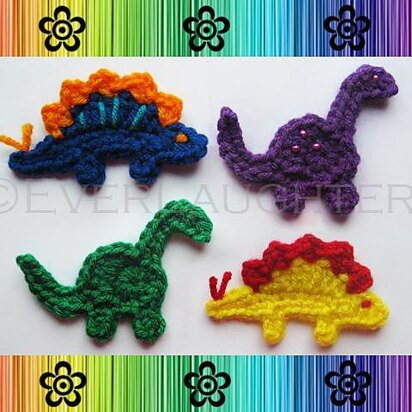 Bronto and Steggy the Dino-Rawrs Applique