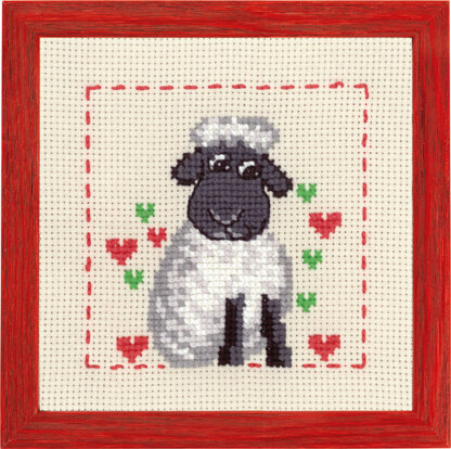 Permin Sheep Cross Stitch Kit - 19x19cm