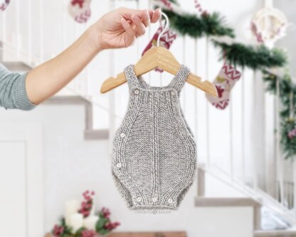 5 sizes - TWISTY Baby Knitted Romper Pattern