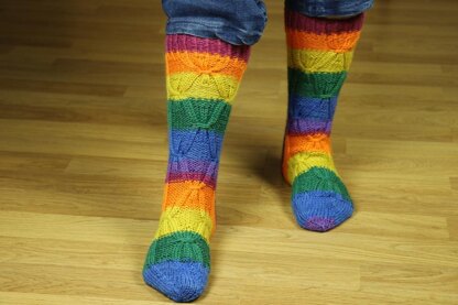 Wrapped Rainbow Socks