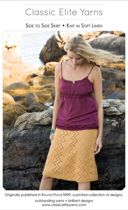 Side to Side Skirt in Classic Elite Yarns Soft Linen - Downloadable PDF