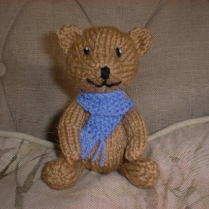 Little Ted with Scarf - knitting pattern