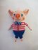 Toy Knitting Patterns - Knit Toy 3 Little Piglets, Knitting Pattern Animals