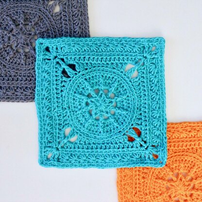 Tiny Star Square Crochet pattern by Mikaela Bates