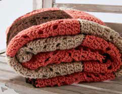 Square Dance Crochet Blanket in Caron One Pound - Downloadable PDF