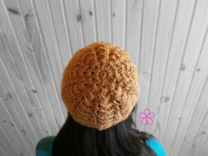 "Cascade" lacy beanie _ C26