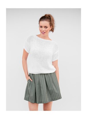 Women Short Sleeve Sweater in Bergere de France Coton Fifty - 67514-29 - Downloadable PDF