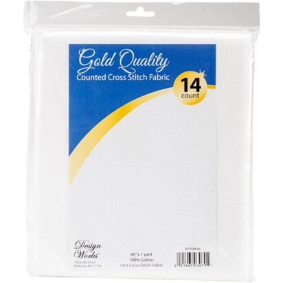 Design Works Gold Quality Aida 14 Count W3079 - White - 60"X36"