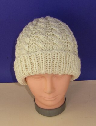 Easy Cable Chunky Unisex Beanie Hat