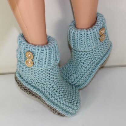 2 Button Super Chunky Slipper Boots