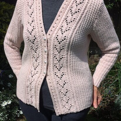 Textured V Neck Cardigan