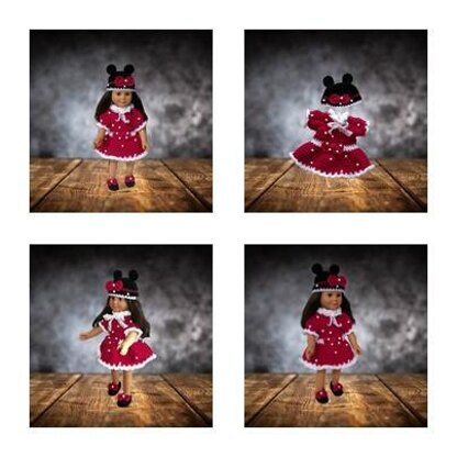 Minnie Mouse Doll Dress for 18" Doll