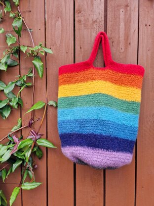 Rainbow Stripes Felted Bag US Terms