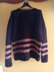 Men's striped crochet sweater