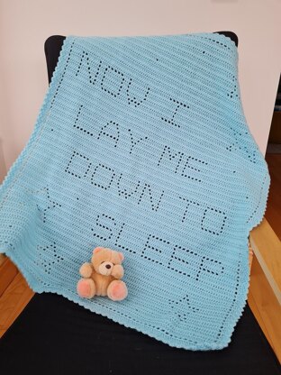 Now I lay me down to sleep Filet Blanket