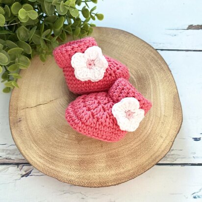 Crochet Flower Booties