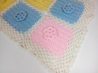 Squares Rainbow Blanket baby