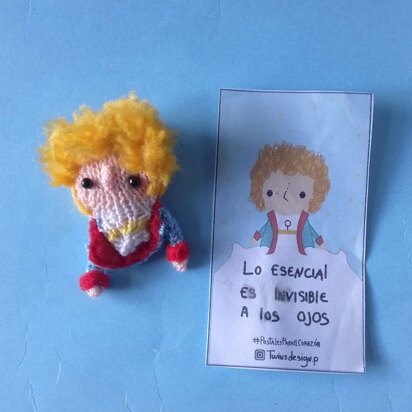 Postal para el Corazón "El pequeño Principe" - knitting pattern