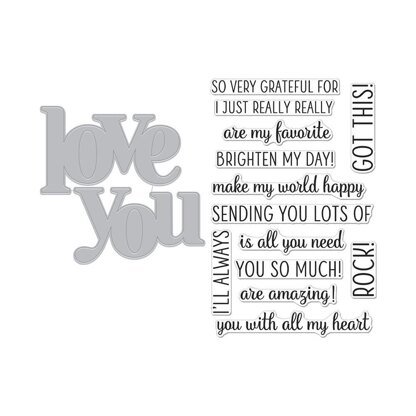 Hero Arts Stamp & Cut-Love You XL